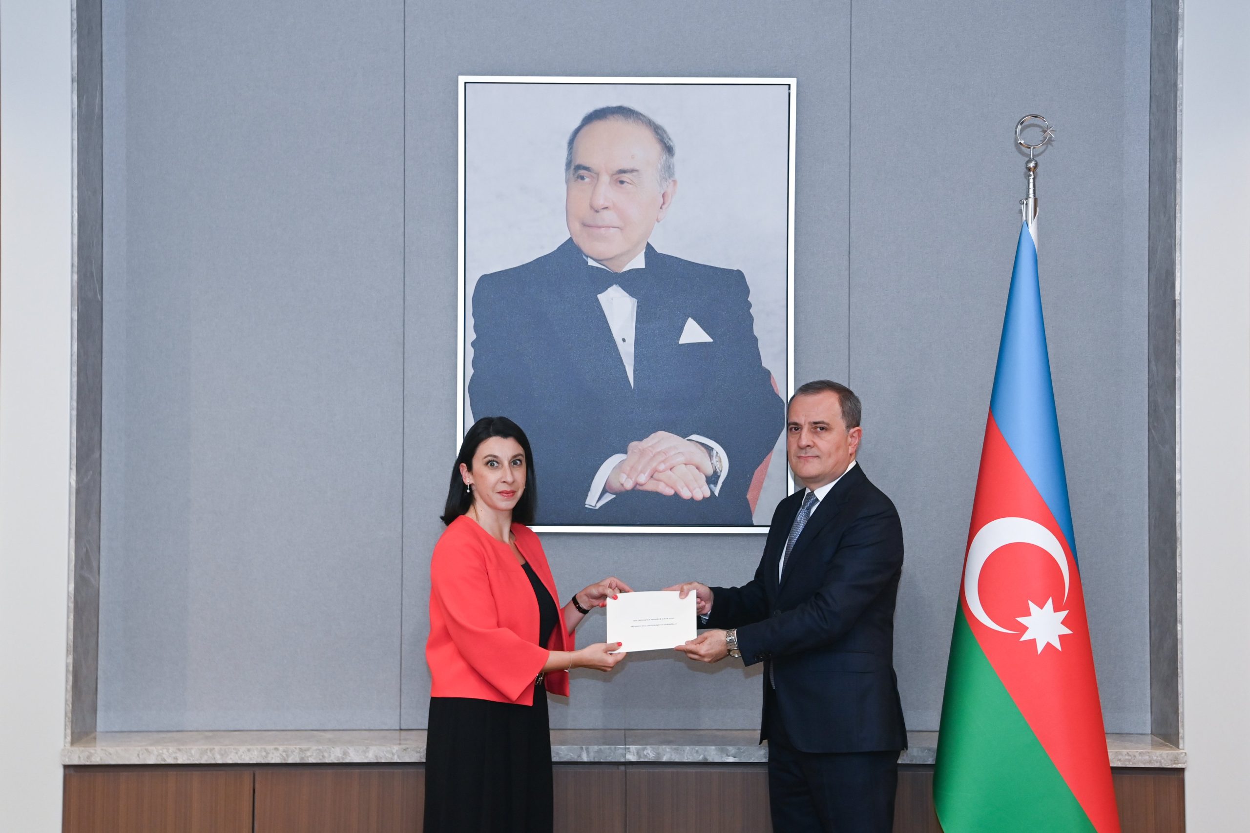 Presentation of the copy of the Letters of Credence of the Ambassador of France to Azerbaijan to the Minister of Foreign Affairs of Azerbaijan
